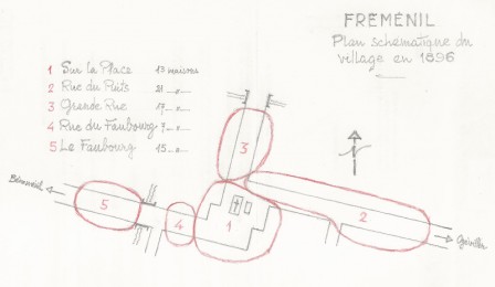 Plan de Fremenil en 1896